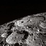 craters on the moon close up