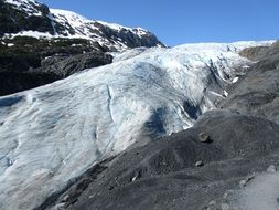 panorama of a glacier in alaska