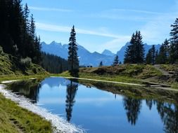 lake among the hills