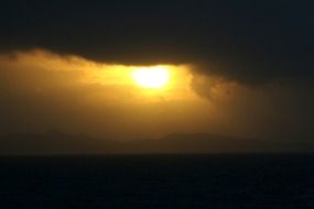 Sunset in the evening sky