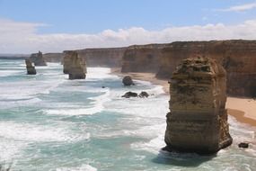 12 apostles limestone stalks on coast, australia, Victoria