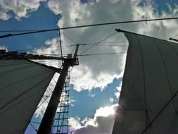 sail on the blue sky