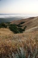 picturesque landscape of hills and mountains in the wild