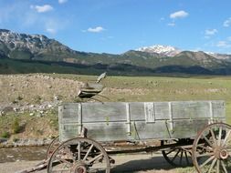 Old wagon in the Yellowstone national park