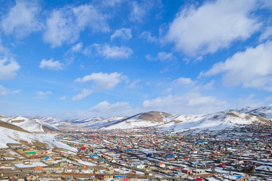 panorama of the suburb of Ulan Bator