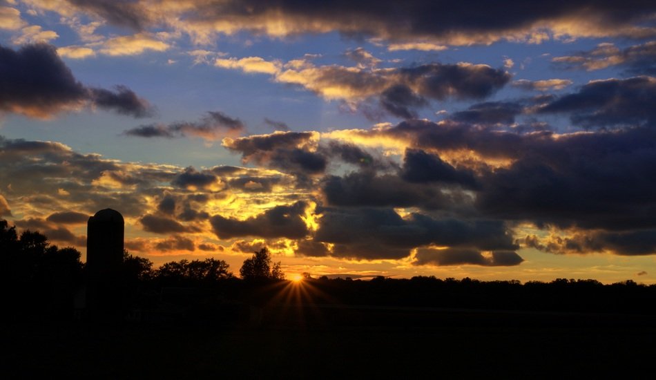 sunset over indiana