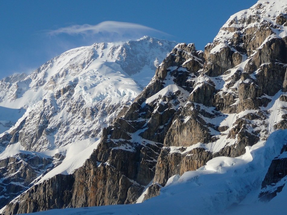 Mount Mackinley in Alaska on a sunny day
