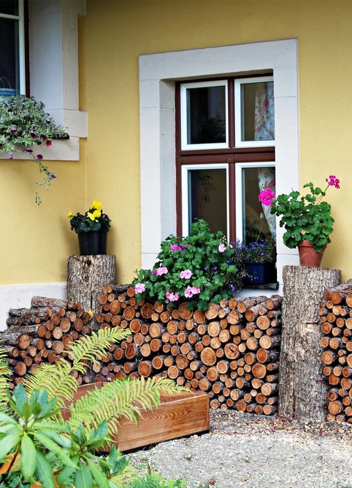 firewood near the house