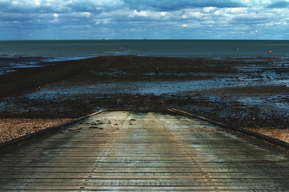 ramp on the ocean beach