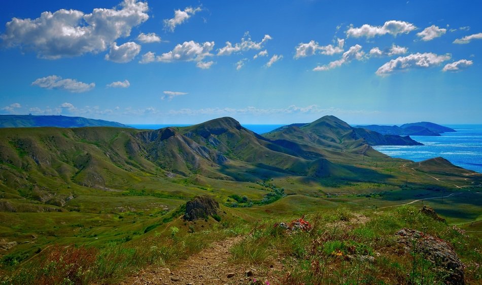 beautiful landscape of mountains in Koktebel