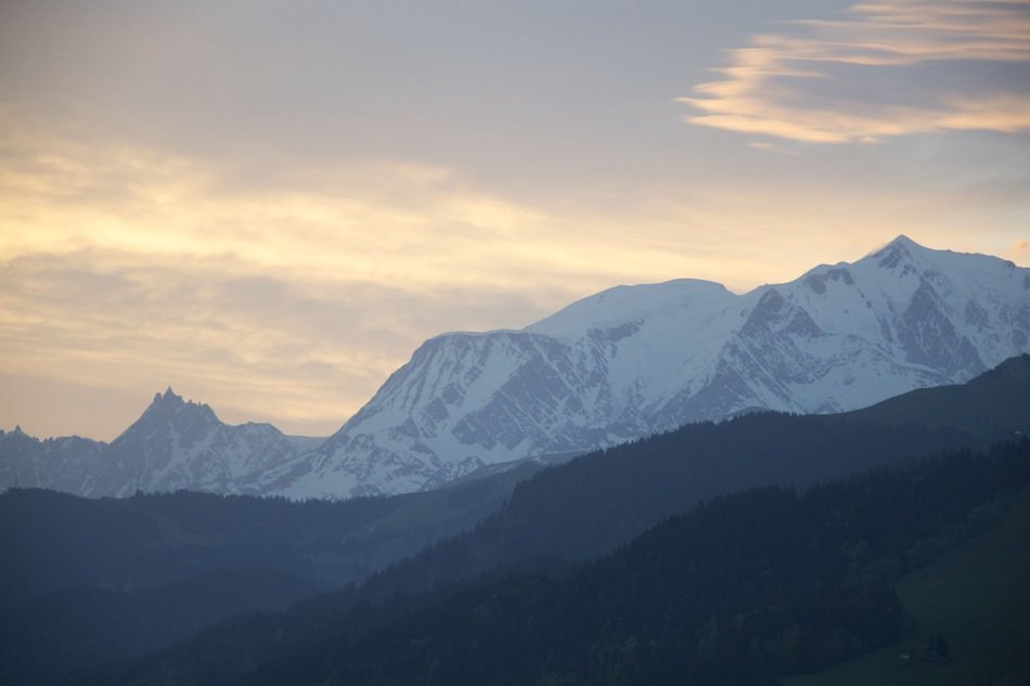 break of dawn in mountains