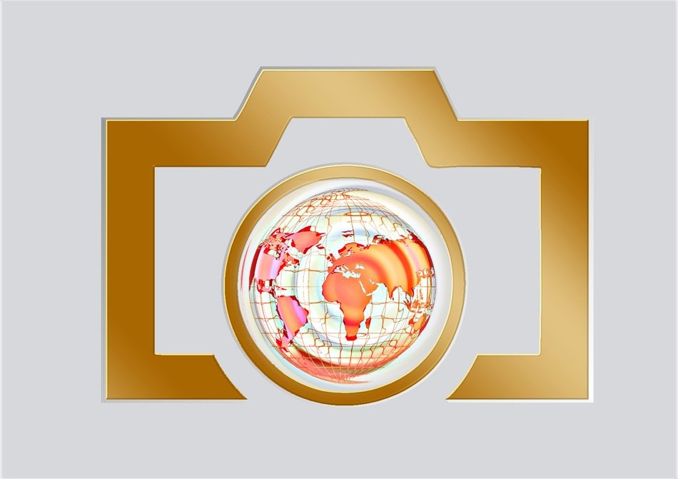 Clipart of Earth photography symbol