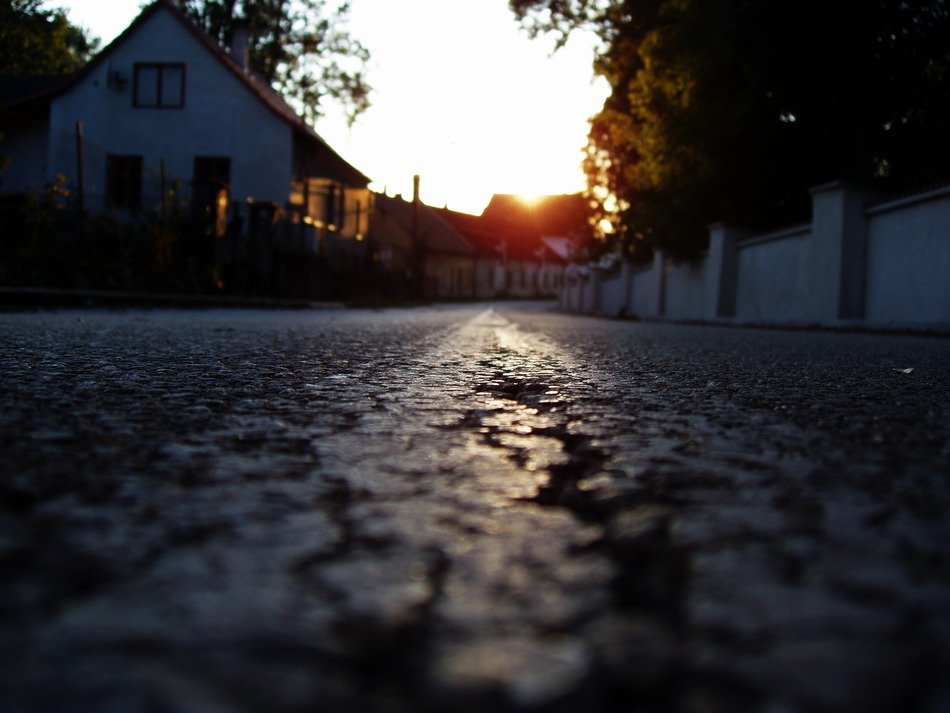 Sunset on the path