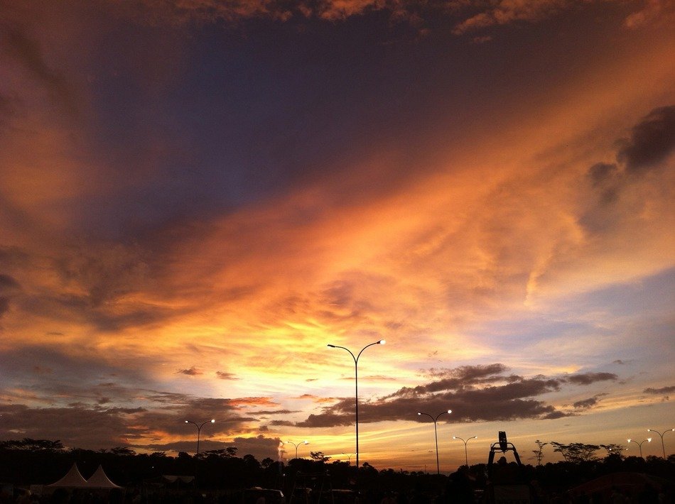 sunset cloud sky outdoors scenic