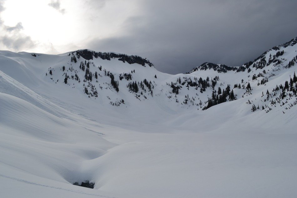 Landscape of the snowy mountains