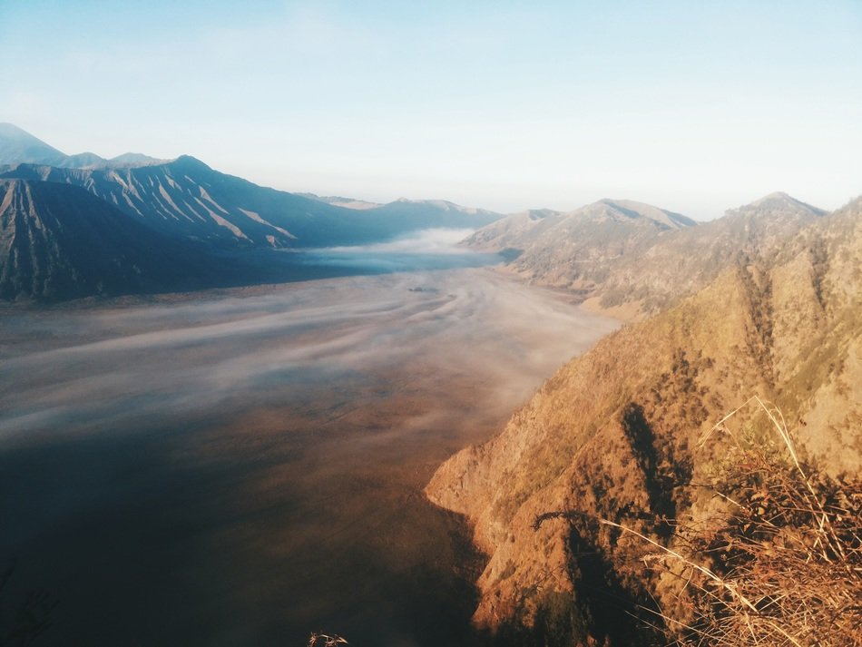 Landscape of the mountains and the valley