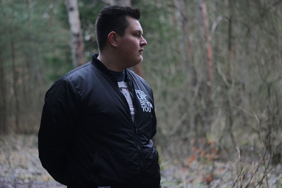 Snapshot of the boy in the forest