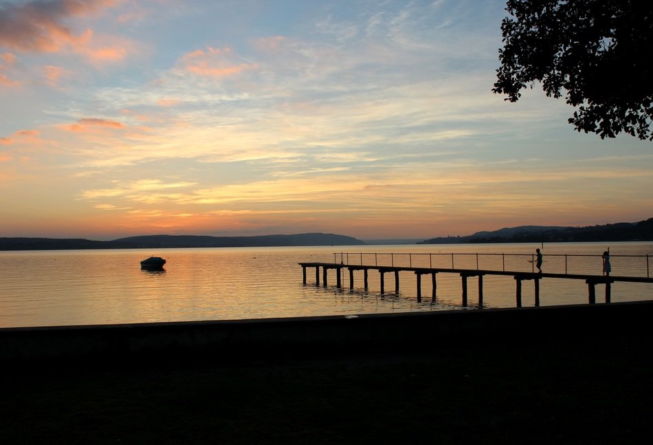 Evening sky over the sea in Austria