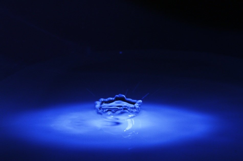 Picture of blue water drop