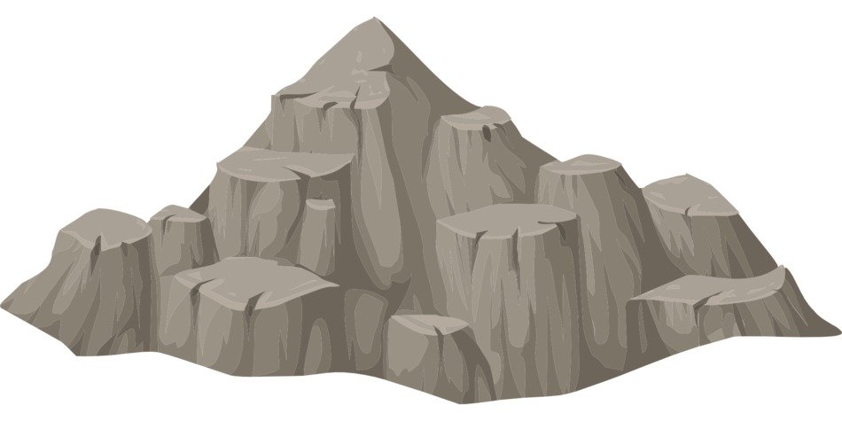 graphic image of gray mountains and hills