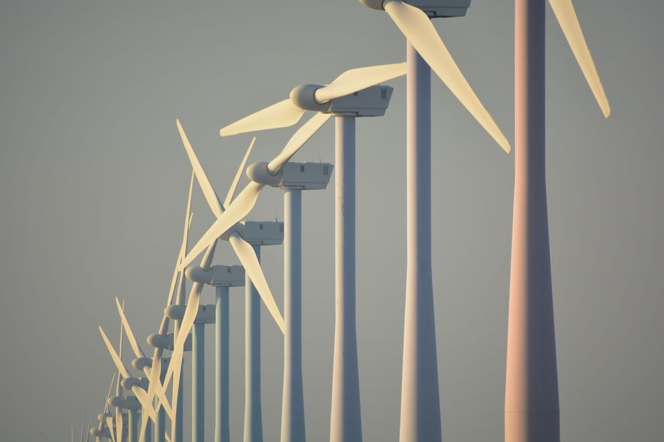 windmills close up