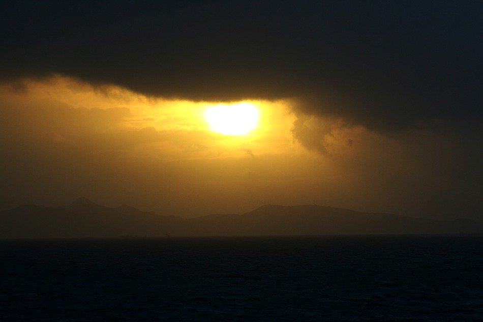 Sunset in the evening sky