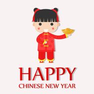 Happy Chinese New Year Greetings Happy Girl N3