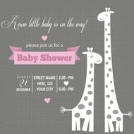 Baby girl invitation for baby shower N3