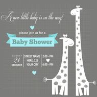 Baby boy shower card N90