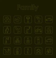 Set of family simple icons N7