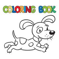 Coloring book of little dog or puppy N3