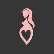 pregnant woman logo vector