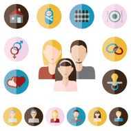 family flat icons
