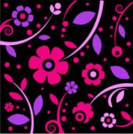 Stylish black and pink pattern