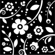 Black and white floral background