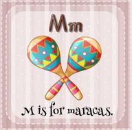 Letter M for maracas