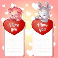 Two cute card for Valentine&#039;s Day