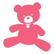 neat picture pink bear - for signs logos and stamping