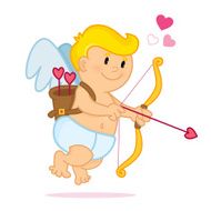 Cupid drawing his bow