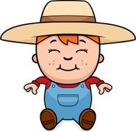 Farmer Child Sitting N2