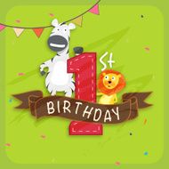 Kids 1st birthday Invitation card