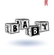 alphabet blocks vector illustration N2