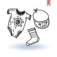 baby clothing vector illustration N2