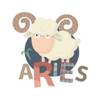 Aries zodiac sign vector illustration N2