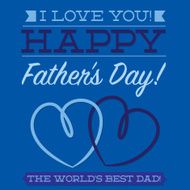 Happy Father&#039;s Day typographic card in vector format N2