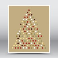 Vector Happy Christmas Hand Made Poster