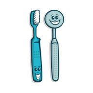 Toothbrush and Mirror