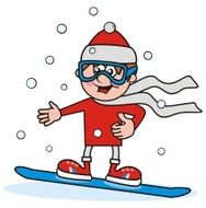 Boy and snowboard N2