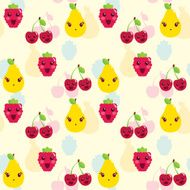 Cute fruits seamless pattern