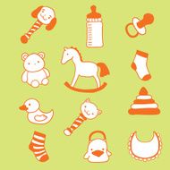 hand drawn baby icons N3